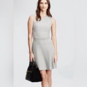 Ann Taylor Light Gray Mini Dress
